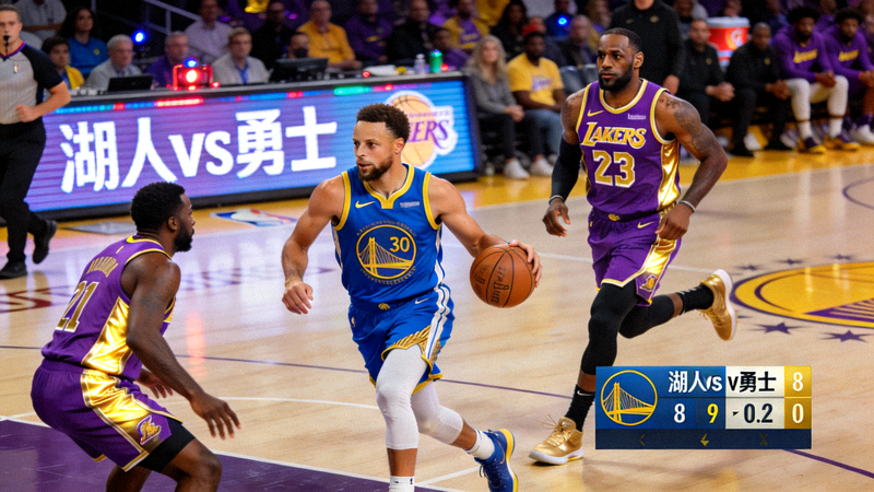 NBA洛杉矶湖人队对阵金州勇士队高清直播画面